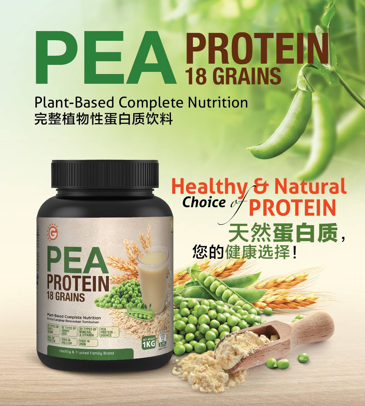GoodMorning Pea Protein 1kg [8188]